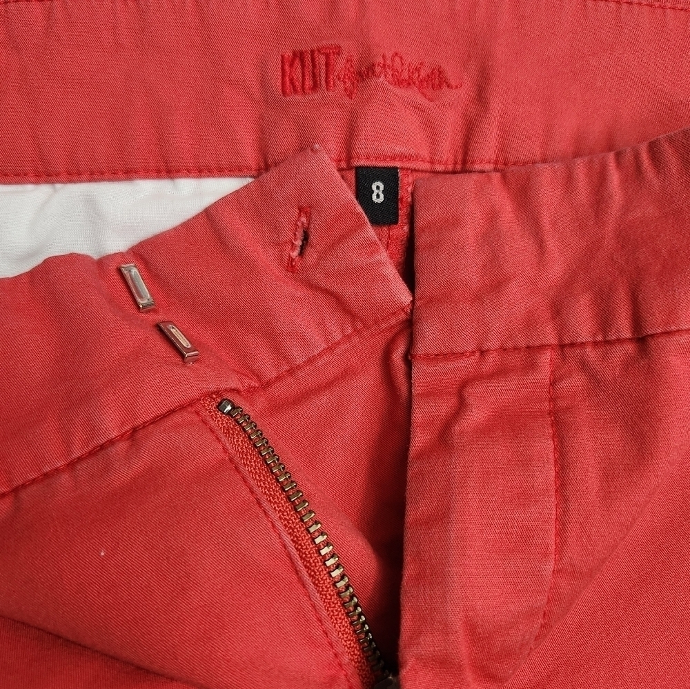 3/$25 Kut from the Kloth size 8 red Capri length red pants - Picture 7 of 13